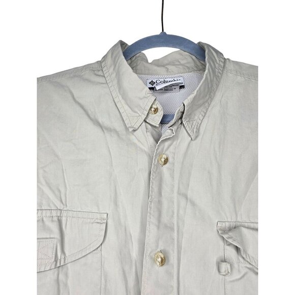 Columbia PFG Shirt Mens XL Tan Vented Fishing Outdoor - Picture 5 of 16